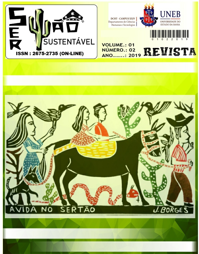 Capa da Revista Sertão Sustentável. Uma gravura remetendo ao tradicional cordel nordestino.